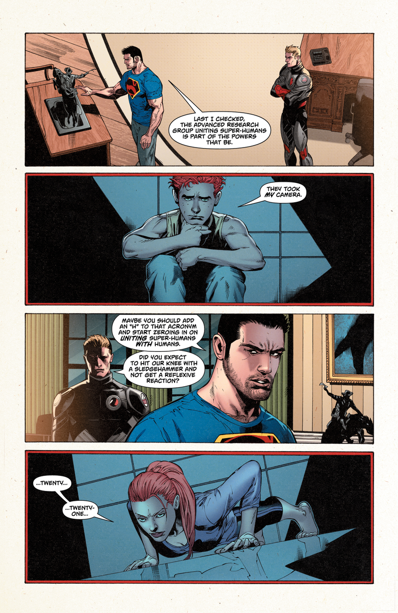 Illustration for article titled Exclusive DC preview: Clark Kent storms the Oval Office in Superman/Wonder Woman #20